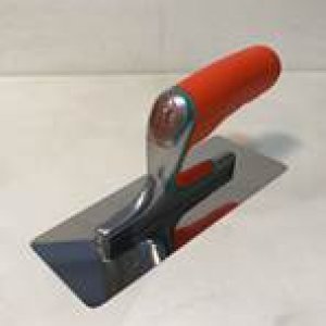 Кельма из нержавеющей стали трапецевидная с закругленными углами с заточенным лезвием 240х100х0,6мм